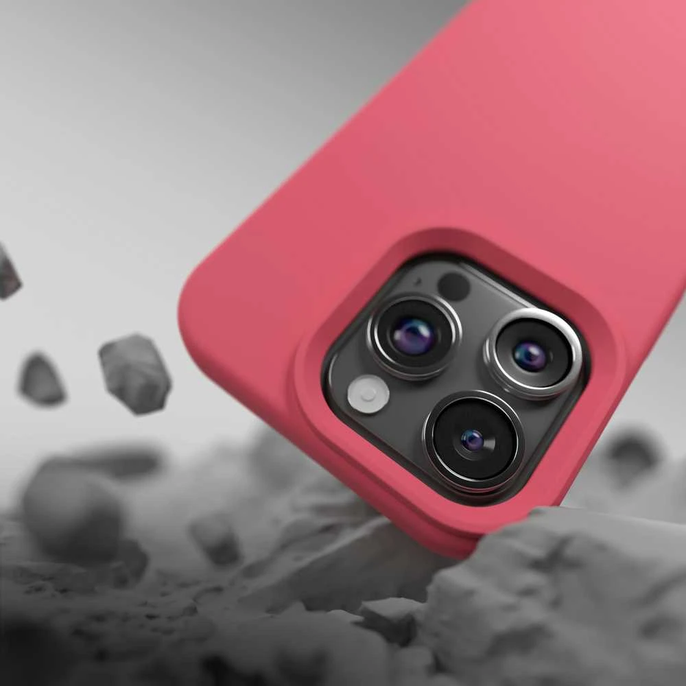 Etteri Telforceone silikoninis dėklas, skirtas Apple iPhone 15 Pro Max 6.7" aviečių