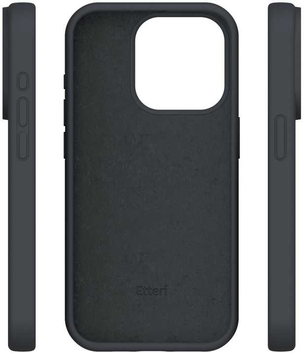 Dėklas Telforceone Etteri Silicone Apple iPhone 15 Pro 6,1" juodos spalvos
