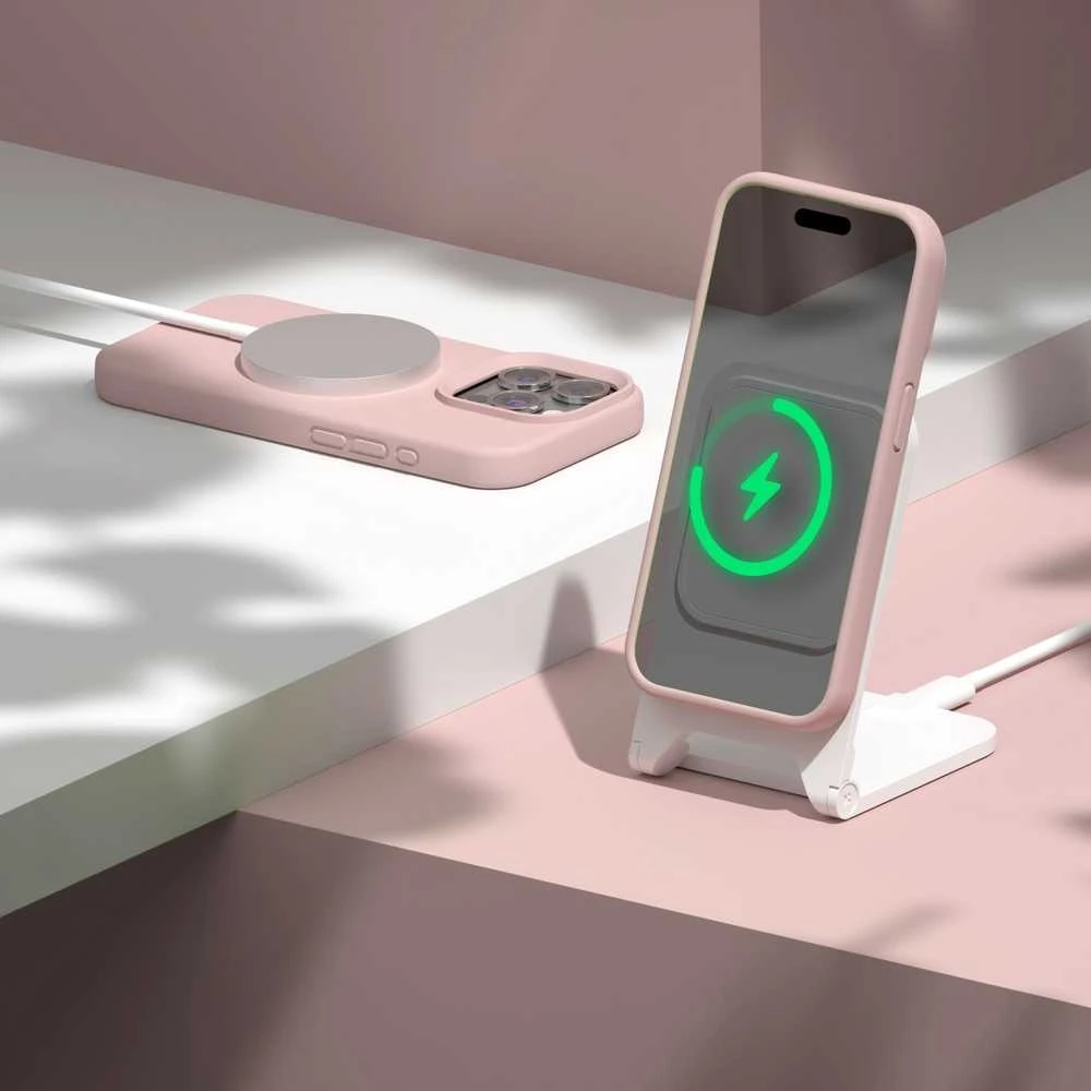 Dėklas Telforceone Etteri Silicone Apple iPhone 12 / 12 Pro 6,1" rožinės spalvos