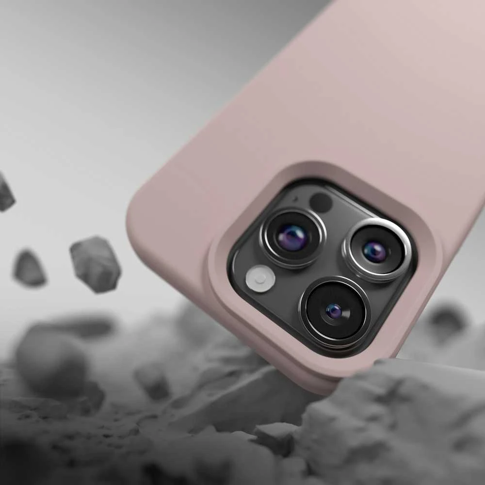 Dėklas Telforceone Etteri Silicone Apple iPhone 15 Pro Max 6,7" rožinės spalvos