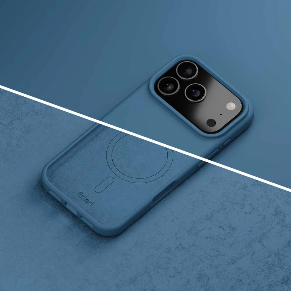 Telforceone Etteri silikoninis „Mag“ dėklas, skirtas iPhone 17 Pro Max / 18 Pro Max, tamsiai mėlynas