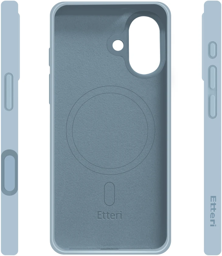 Etteri Telforceone „Eteri Silicone Mag“ dėklas, skirtas „iPhone 17“, šviesiai mėlynas