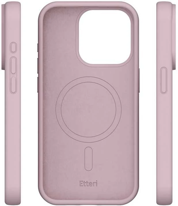 Dėklas Telforceone Etteri Silicone Mag Apple iPhone 12 / 12 Pro 6,1" rožinės spalvos