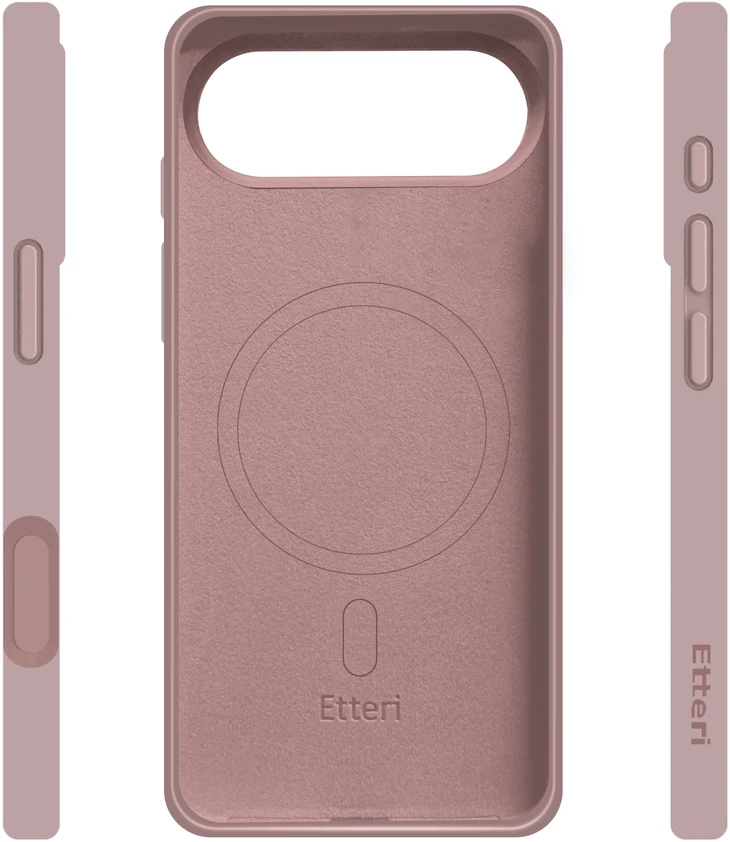 Etteri Telforceone „Eteri Silicone Mag“ dėklas, skirtas „iPhone 17 Air“, šviesiai rožinis