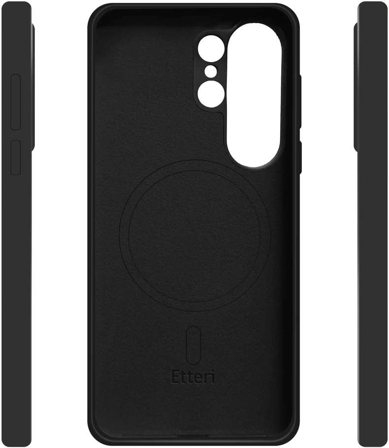 Telforceone Etteri Silicone Mag dėklas, skirtas Samsung Galaxy S26 Ultra juodas