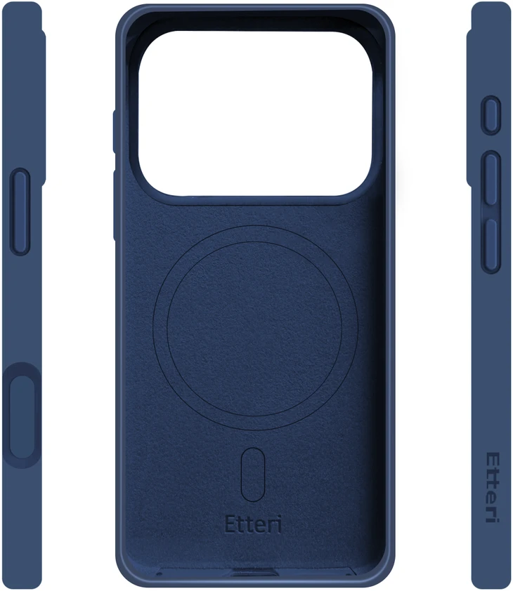Telforceone Etteri silikoninis „Mag“ dėklas, skirtas iPhone 17 Pro Max / 18 Pro Max, tamsiai mėlynas