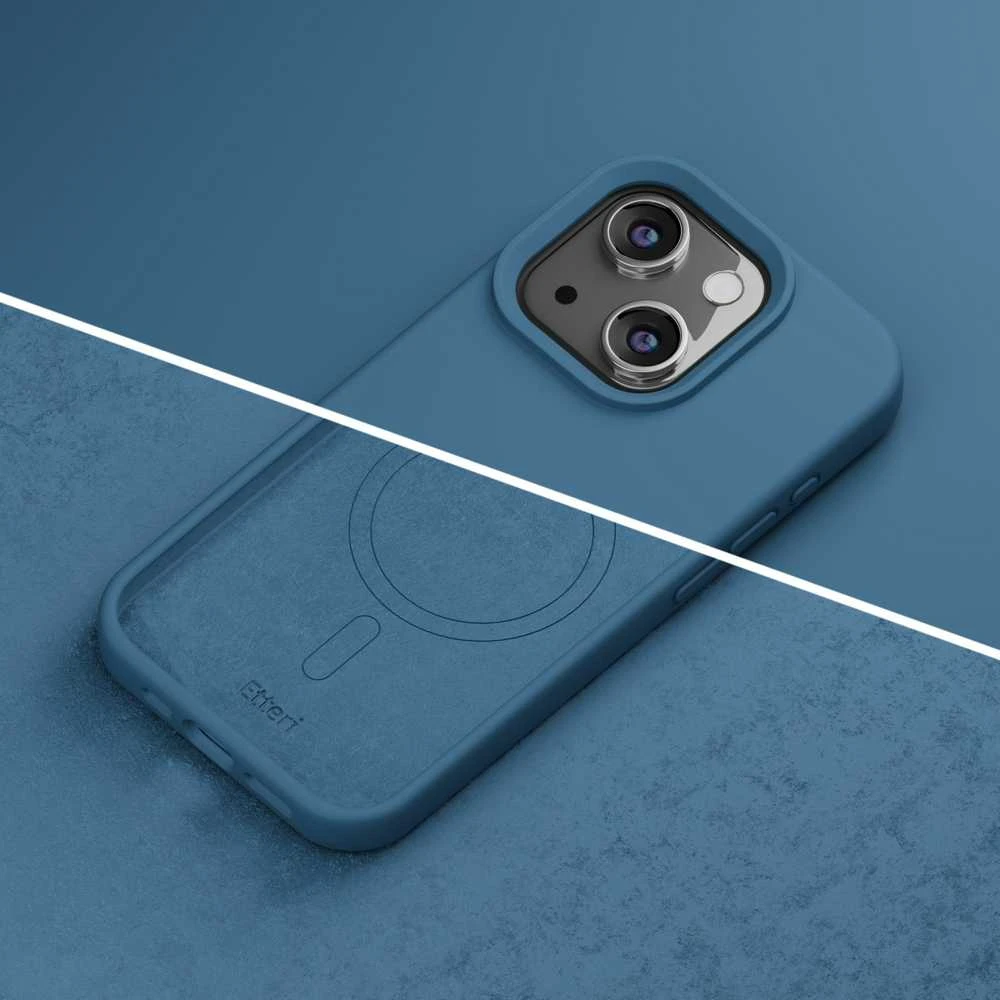 Dėklas Telforceone Etteri Silicone Mag Apple iPhone 15 6,1" mėlynos spalvos