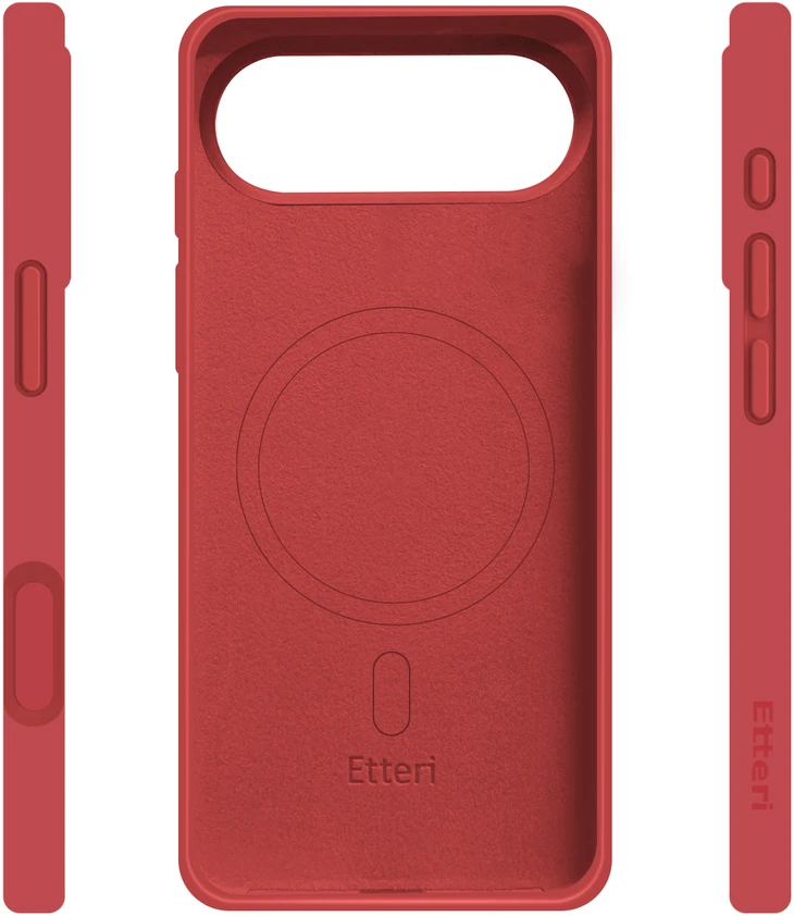 Etteri Telforceone „Eteri Silicone Mag“ dėklas, skirtas „iPhone 17 Air“, aviečių spalvos