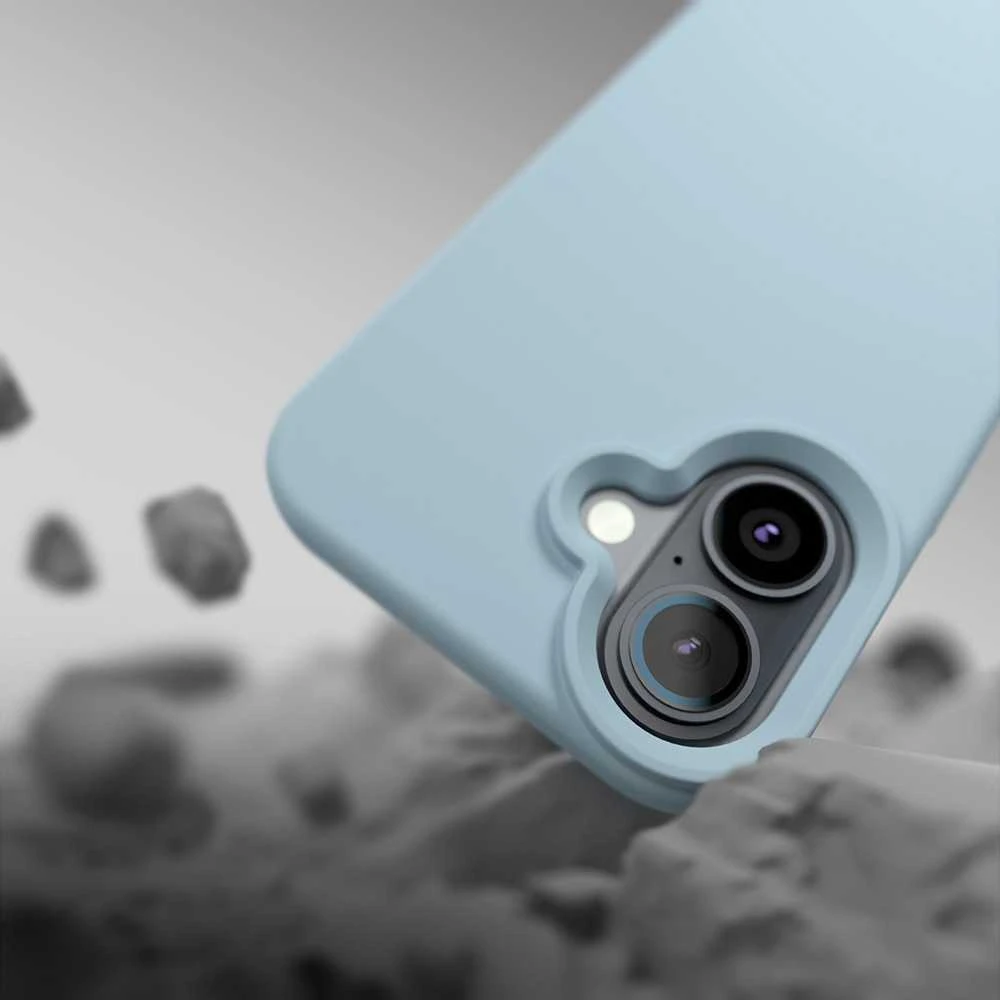 Telforceone Etteri silikoninis „Mag“ dėklas, skirtas iPhone 16e / 17e, šviesiai mėlynas
