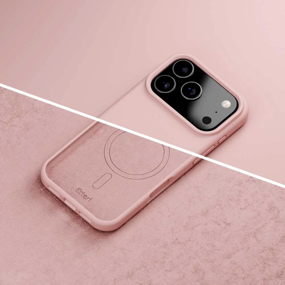 Etteri Telforceone „Eteri Silicone Mag“ dėklas, skirtas „iPhone 17 Pro / 18 Pro“, šviesiai rožinis