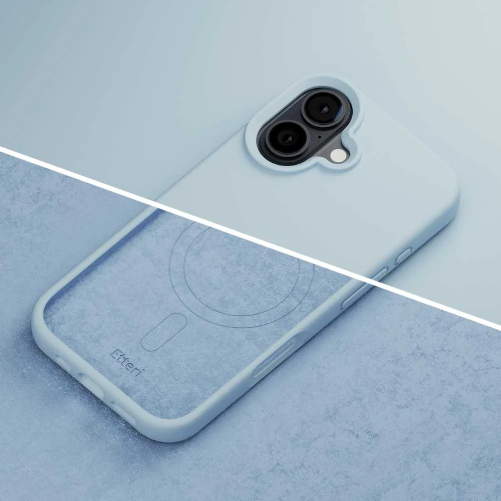 Etteri Telforceone „Eteri Silicone Mag“ dėklas, skirtas „iPhone 17“, šviesiai mėlynas