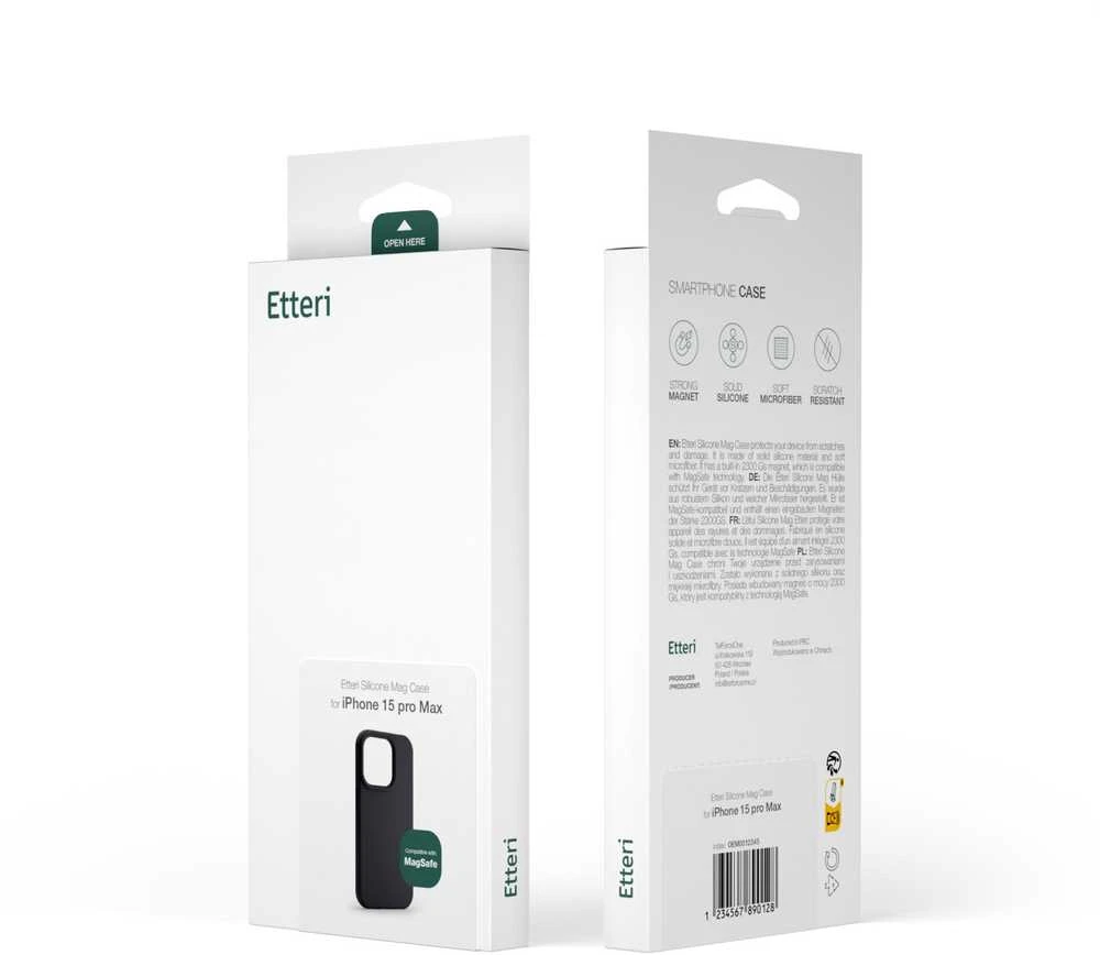 Dėklas Telforceone Etteri Silicone Mag case for iPhone 17 Pro / 18 Pro juodas