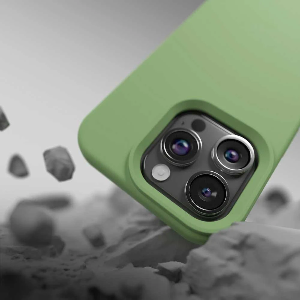 Dėklas Telforceone Etteri Silicone Mag Apple iPhone 15 Pro Max 6,7" šviesiai žalios spalvos