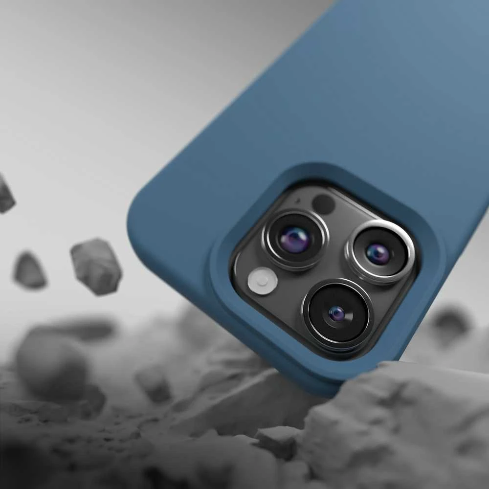 Dėklas Telforceone Etteri Silicone Mag Apple iPhone 15 Pro Max 6,7" mėlynos spalvos