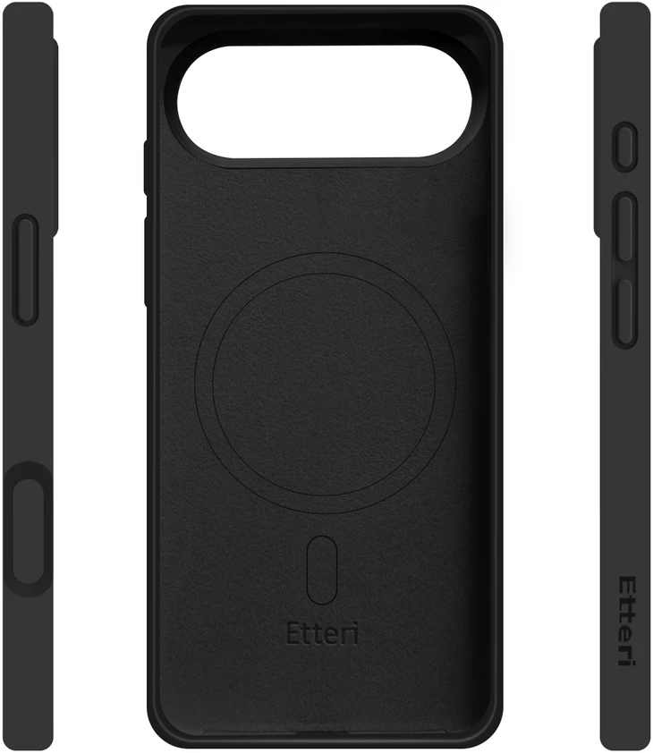Etteri Telforceone „Eteri“ silikoninis „Mag“ dėklas, skirtas „iPhone 17 Air“, juodas