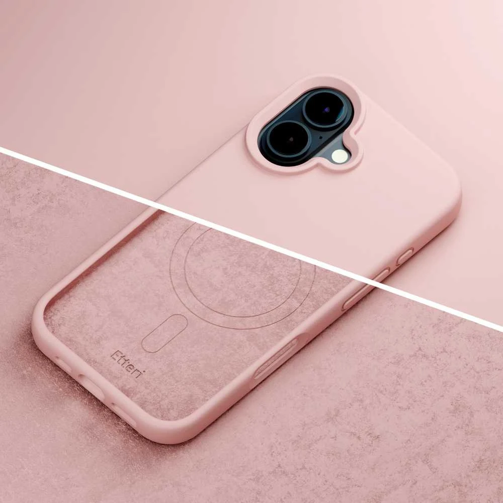 Etteri Telforceone „Eteri Silicone Mag“ dėklas, skirtas „iPhone 17“, šviesiai rožinis