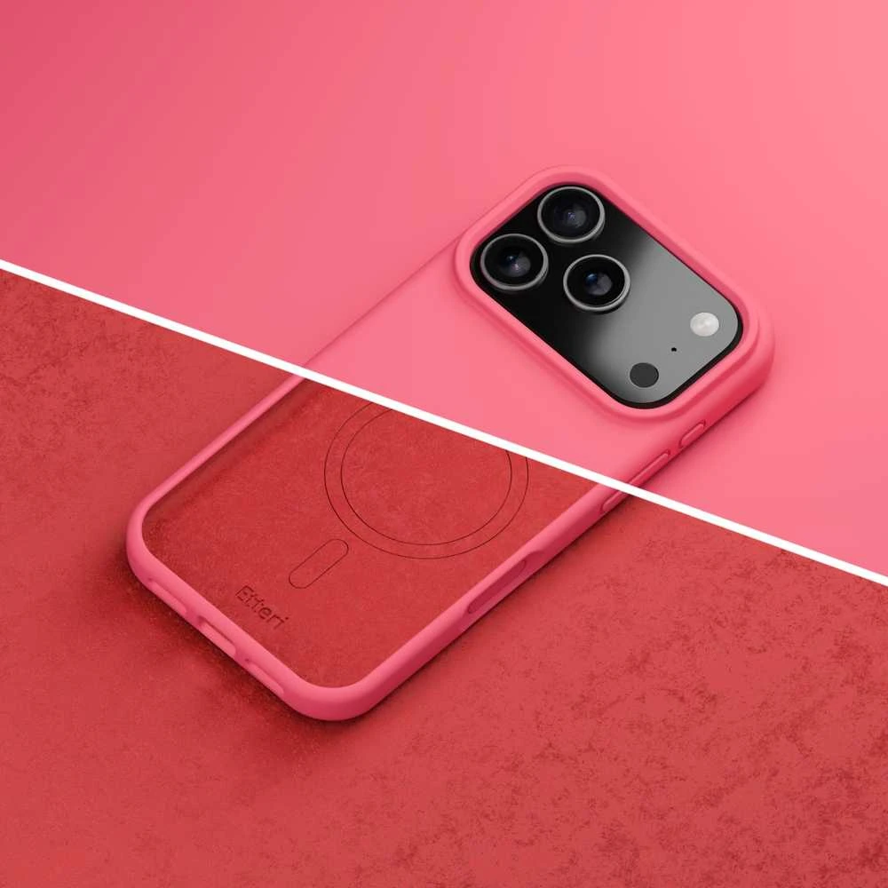 Etteri Telforceone „Eteri Silicone Mag“ dėklas, skirtas „iPhone 17 Pro Max / 18 Pro Max“, aviečių spalvos