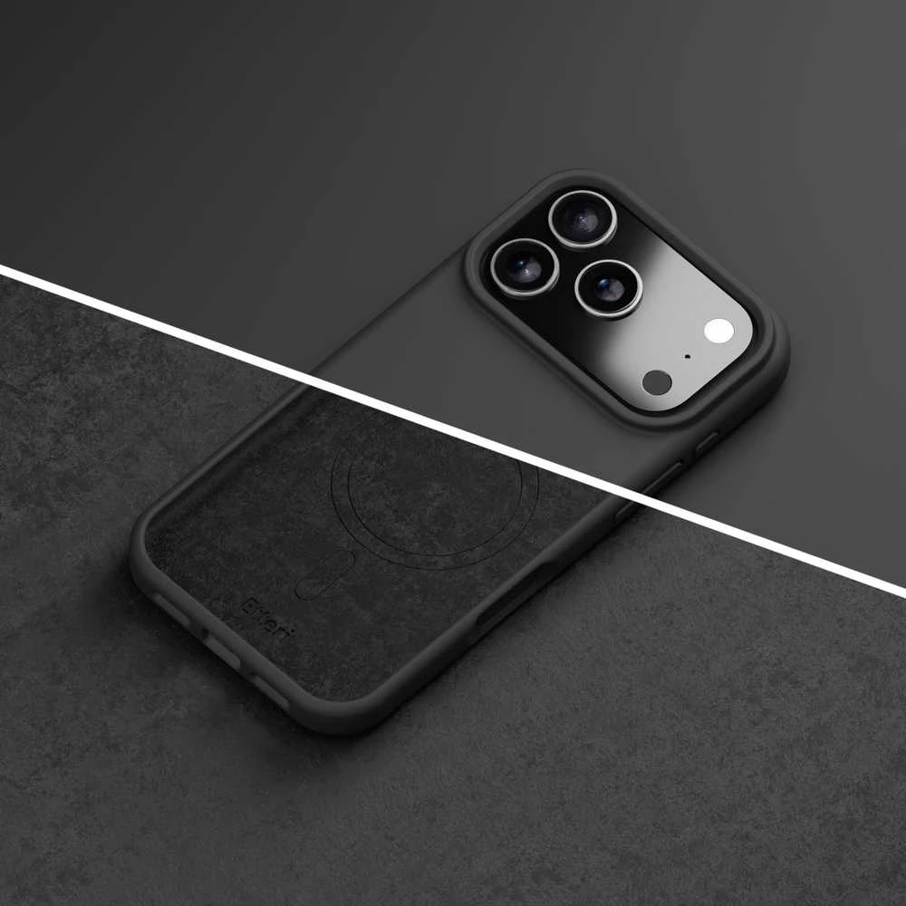 Telforceone „Etteri“ silikoninis „Mag“ dėklas, skirtas „iPhone 17 Pro Max“ / „18 Pro Max“, juodas