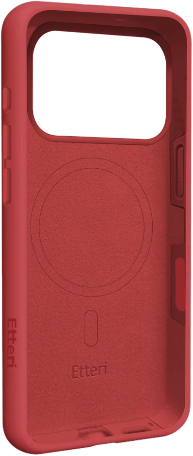 Etteri Telforceone „Eteri Silicone Mag“ dėklas, skirtas „iPhone 17 Pro Max / 18 Pro Max“, aviečių spalvos