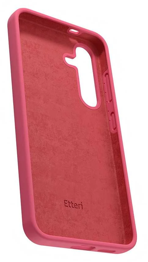 Etteri silikoninis Mag dėklas, skirtas Samsung Galaxy S25 Edge, aviečių spalvos
