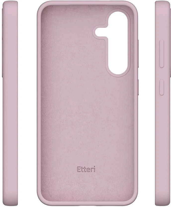 Etteri silikoninis Mag dėklas, skirtas Samsung Galaxy S25 Edge, šviesiai rožinės spalvos