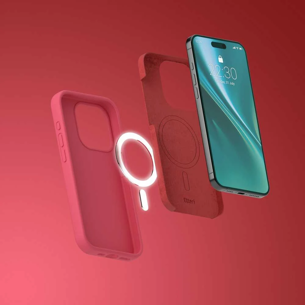 Telforceone Etteri silikoninis dėklas Apple iPhone 13 6.1" aviečių