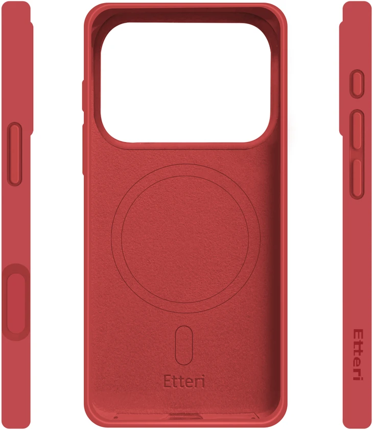 Etteri Telforceone „Eteri Silicone Mag“ dėklas, skirtas „iPhone 17 Pro Max / 18 Pro Max“, aviečių spalvos