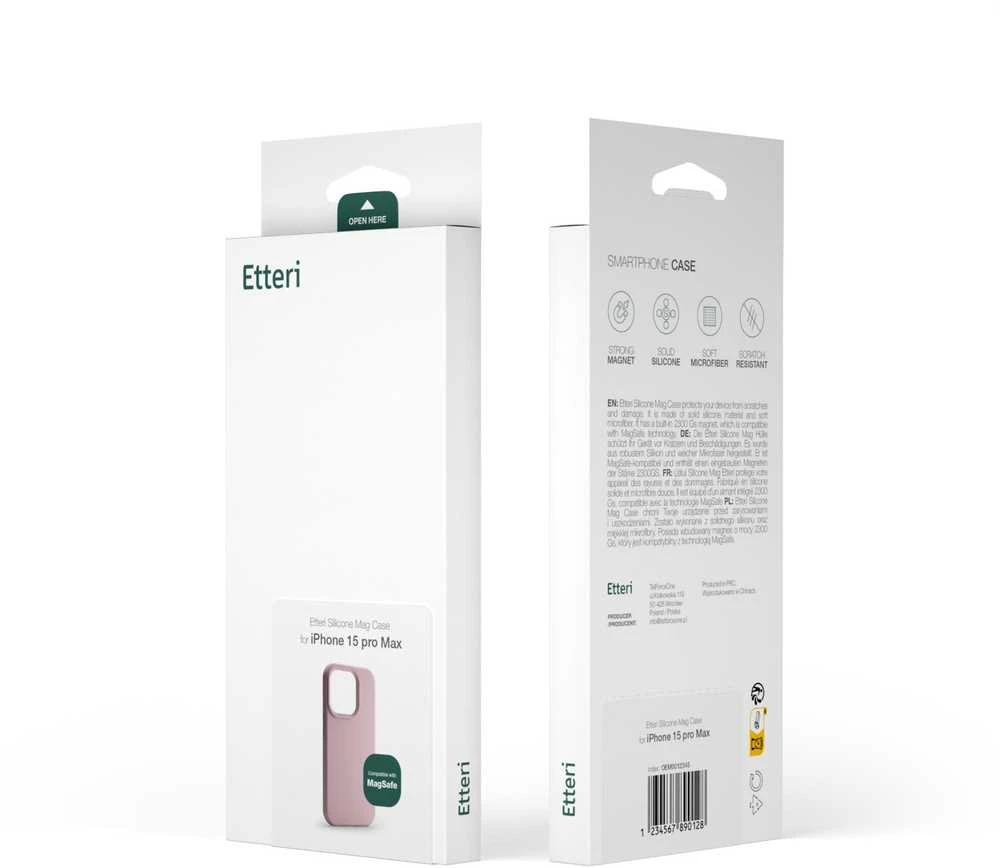 Etteri Telforceone „Eteri Silicone Mag“ dėklas, skirtas „iPhone 17“, šviesiai rožinis