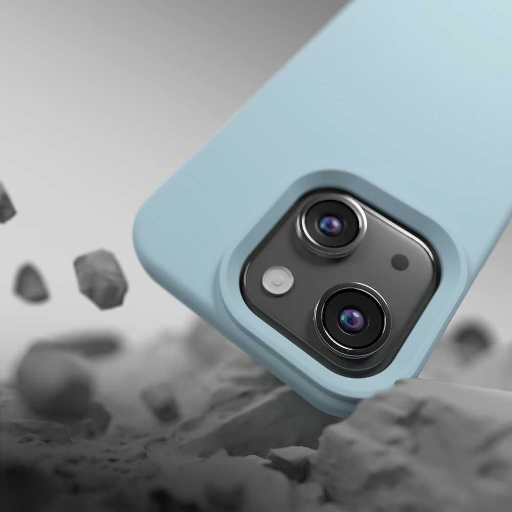 Dėklas Telforceone Etteri Silicone Apple iPhone 15 6,1" žydros spalvos