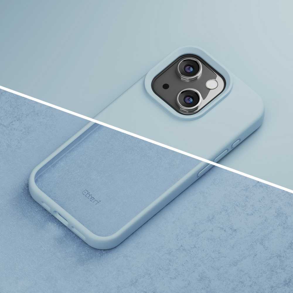 Dėklas Telforceone Etteri Silicone Apple iPhone 15 6,1" žydros spalvos
