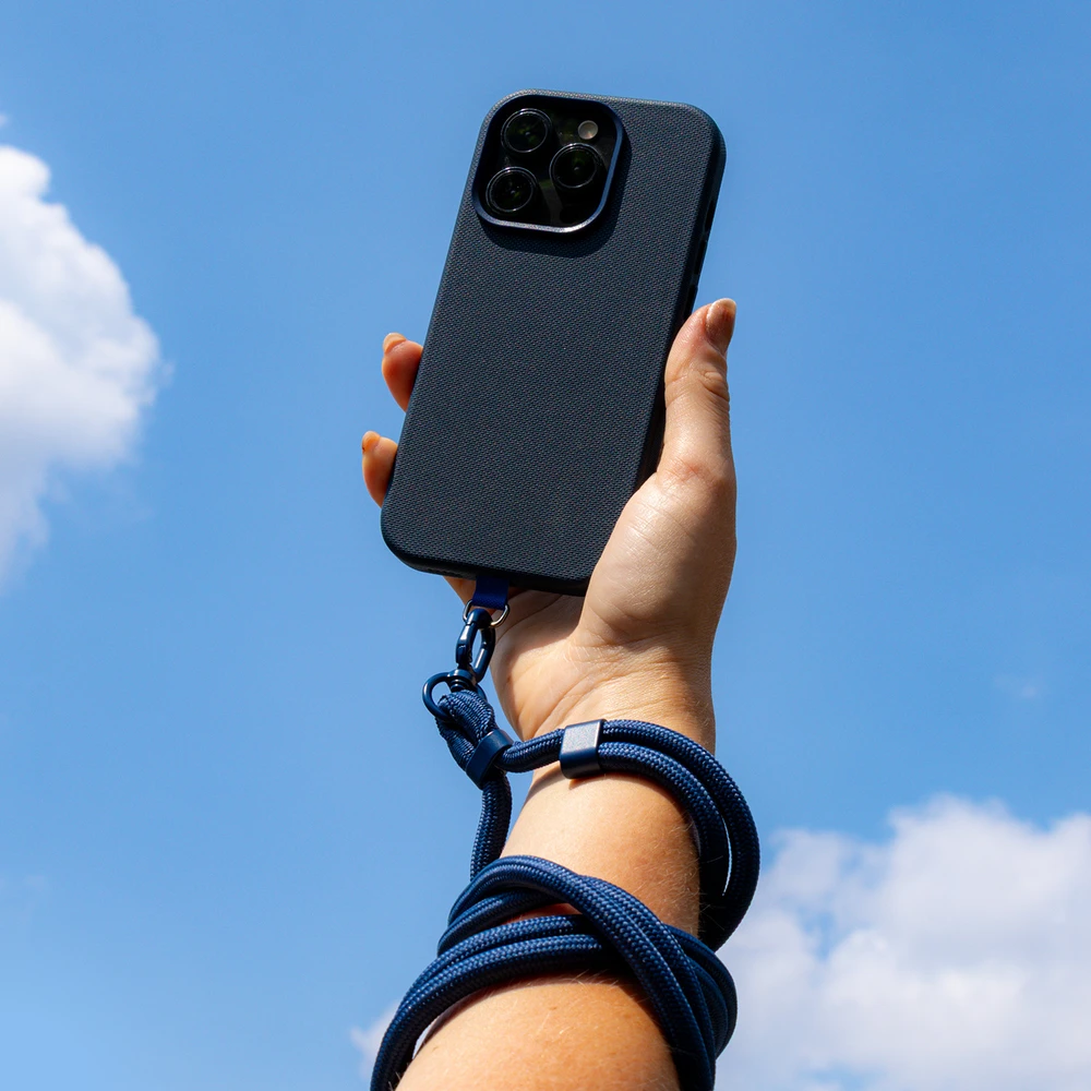 Etteri universalus kaklo dirželis telefonams, tamsiai mėlynas