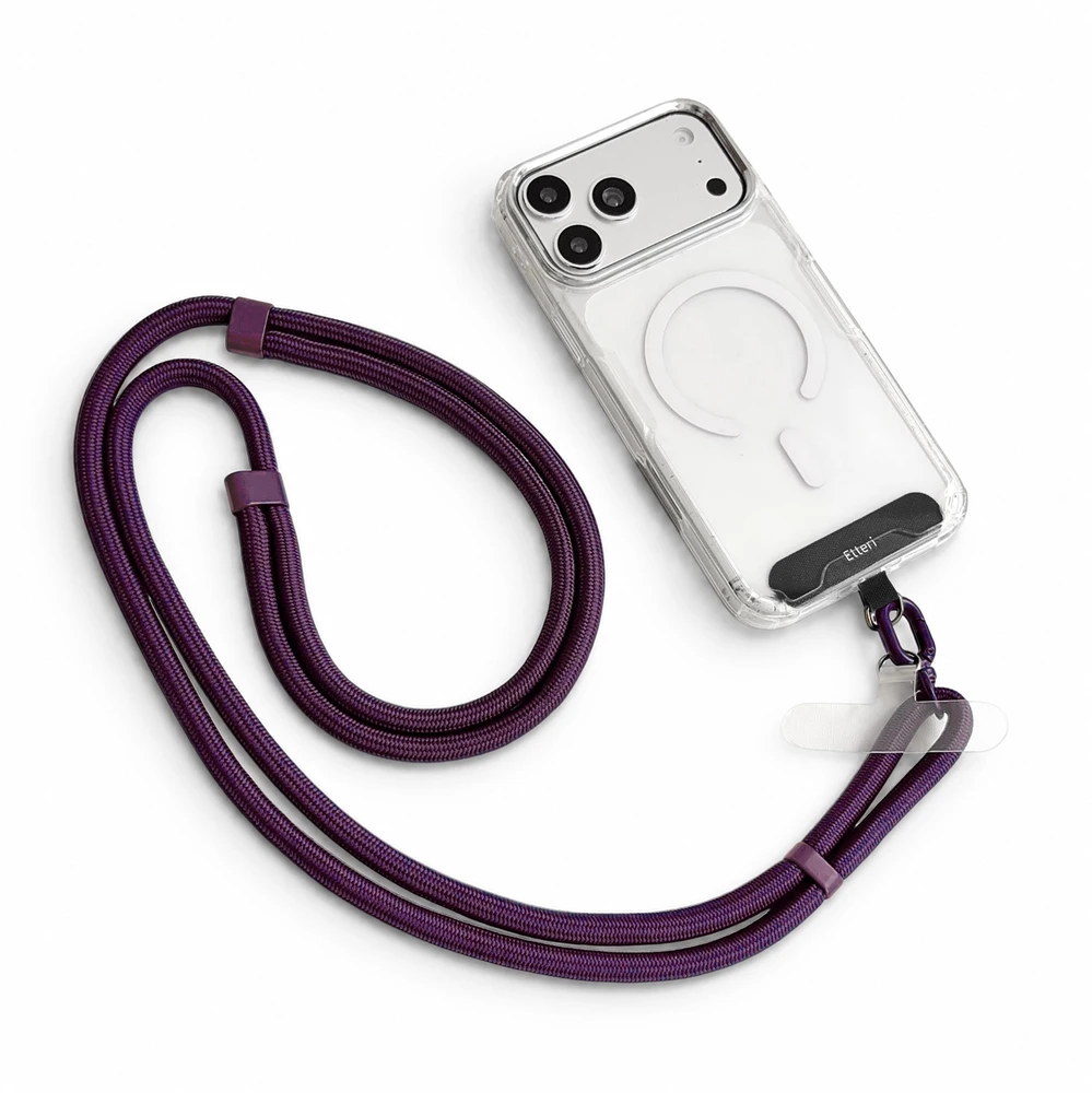 Telforceone Etteri universal neck lanyard for phones dark cherry