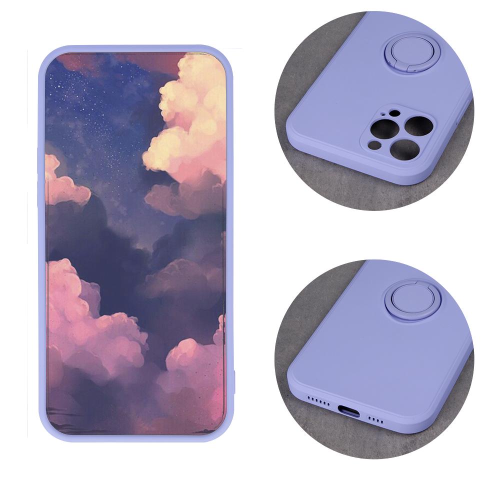 iLike TelForceone Finger Grip dėklas skirtas Samsung Galaxy A14 4G / A14 5G, violetinis