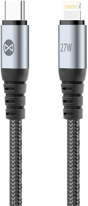 Forever Braix laidas USB-C – Lightning 1,0 m 27W juodas