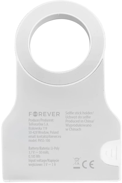 Forever BT telefono laikiklis / asmenukių lazda, skirta MagSafe PHSS-100, balta