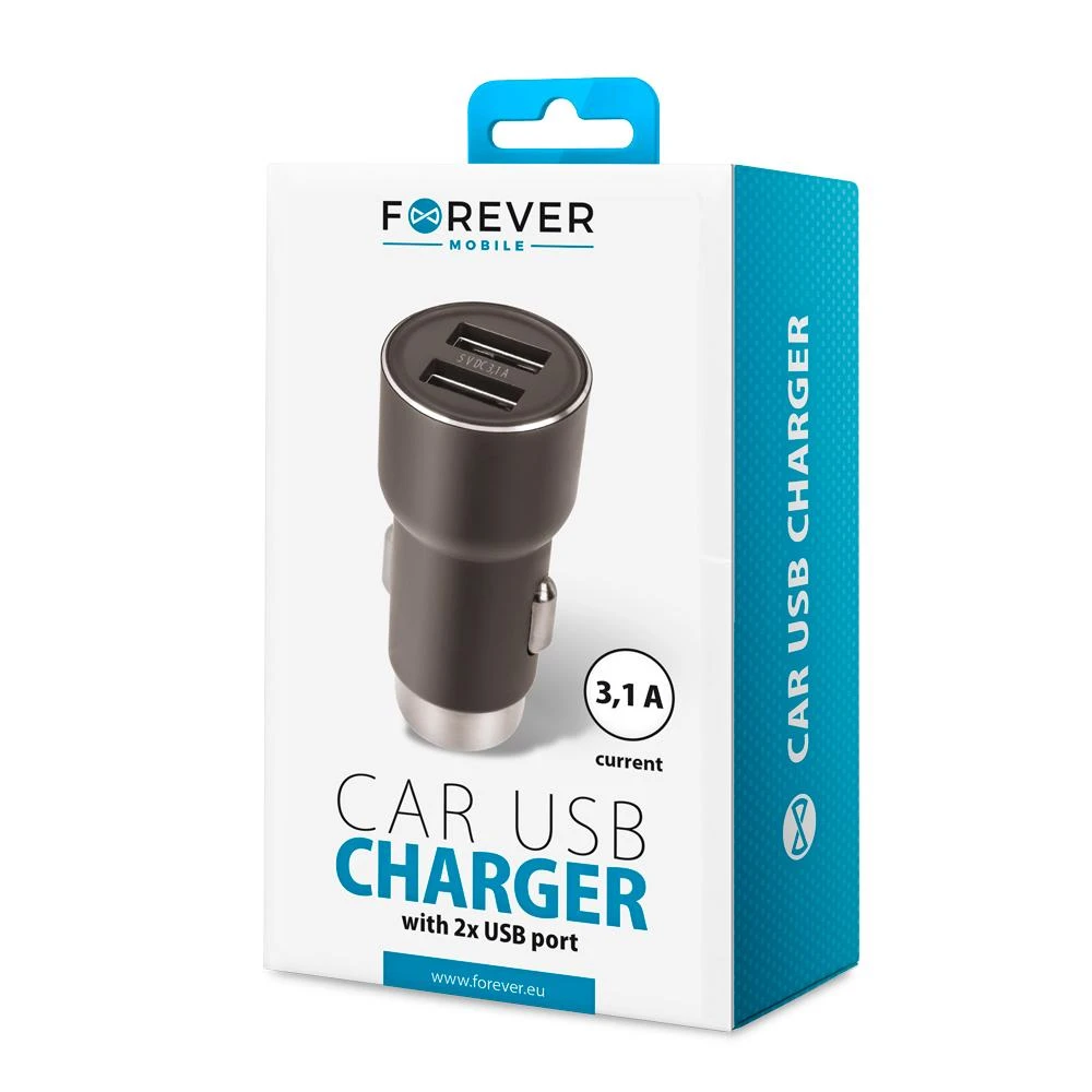 Forever Auto USB įkroviklis CC-04 3.1A