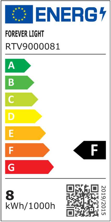 Telforceone Forever Light LED Bulb RGB E27 A60 8W 850lm 4000K class F