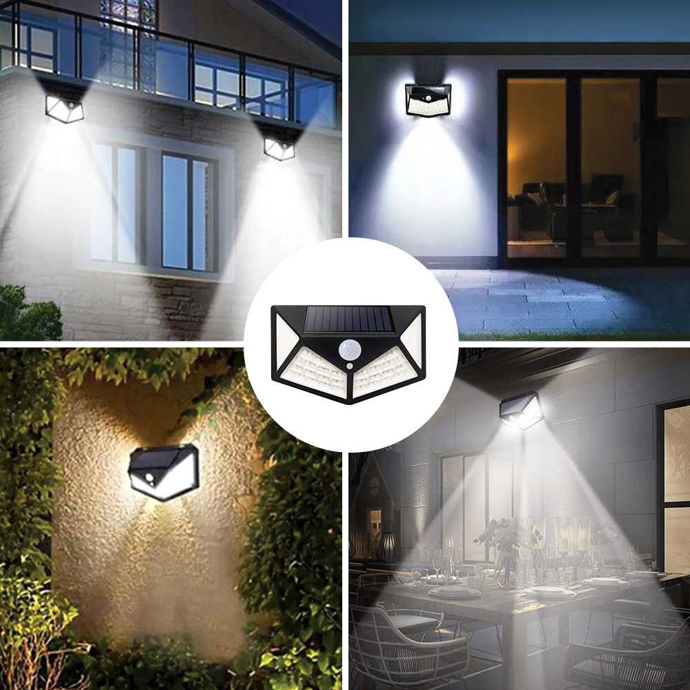 SUNARI saulės lempa LED FLS-65 100*SMD PIR 6W 480lm 6000K 1200mAh Li-Ion Forever Light