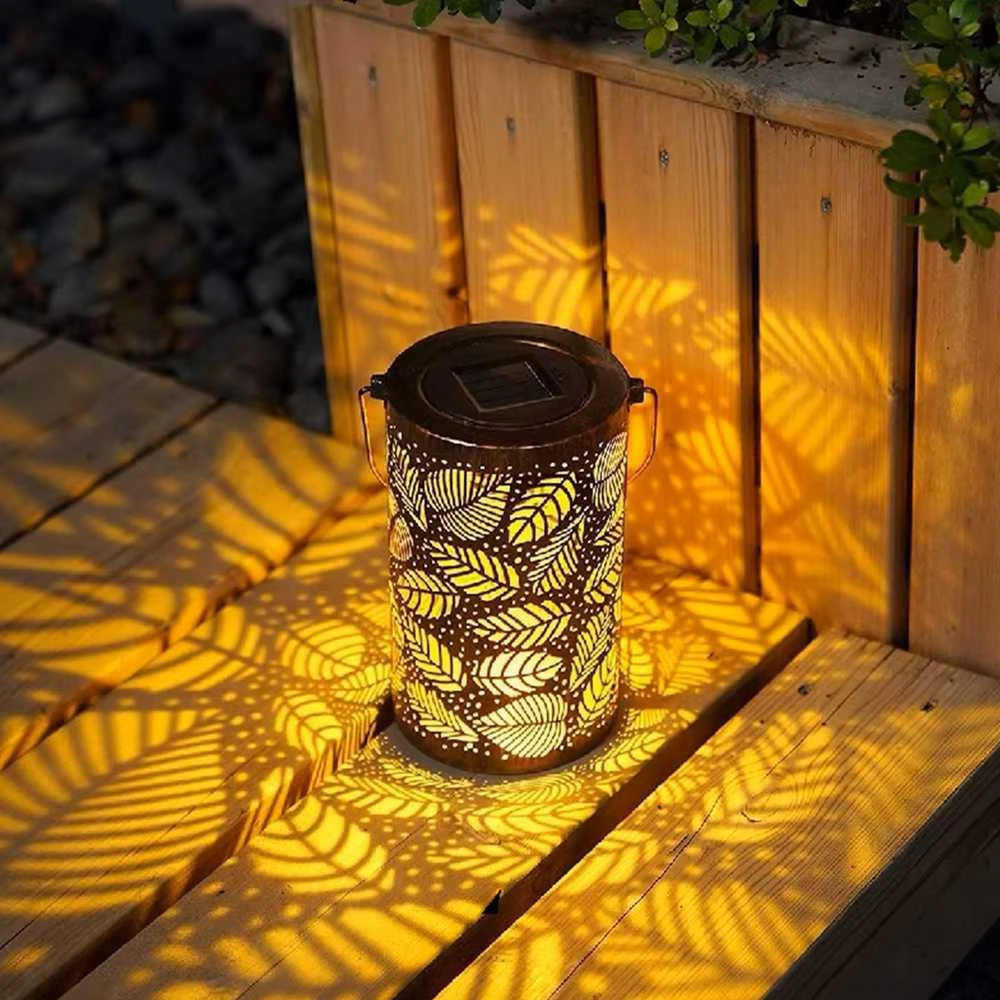 „Telforceone Forever Light“ saulės energija varomas LED šviestuvas su marokietiškais lapais SUNARI FLS-210
