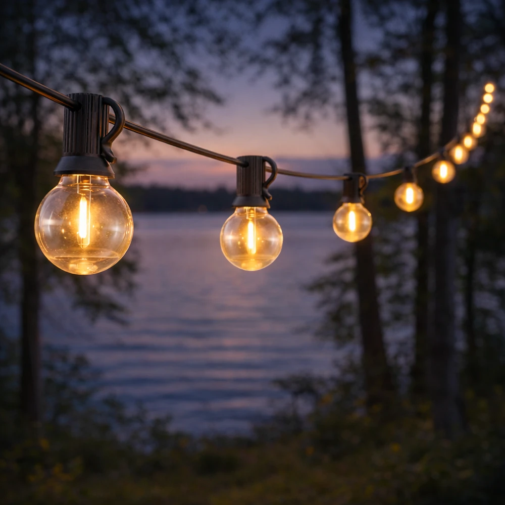 „Telforceone Forever Light“ saulės energija varomos LED girliandos SUNARI FLS-180 8,5 m 10+1 skaidrios lemputės 1800 mAh + nuotolinio valdymo pultas