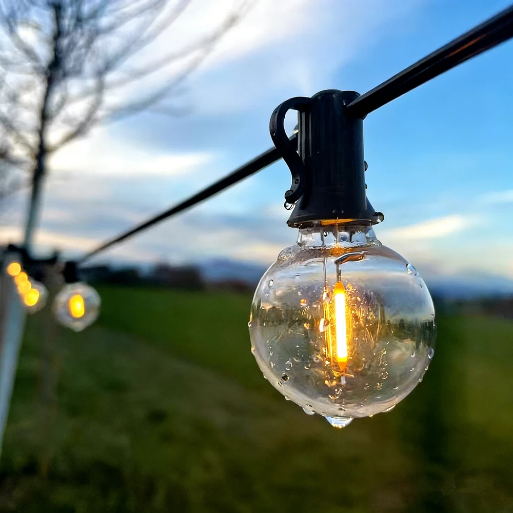 „Telforceone Forever Light“ saulės energija varomos LED girliandos SUNARI FLS-180 8,5 m 10+1 skaidrios lemputės 1800 mAh + nuotolinio valdymo pultas