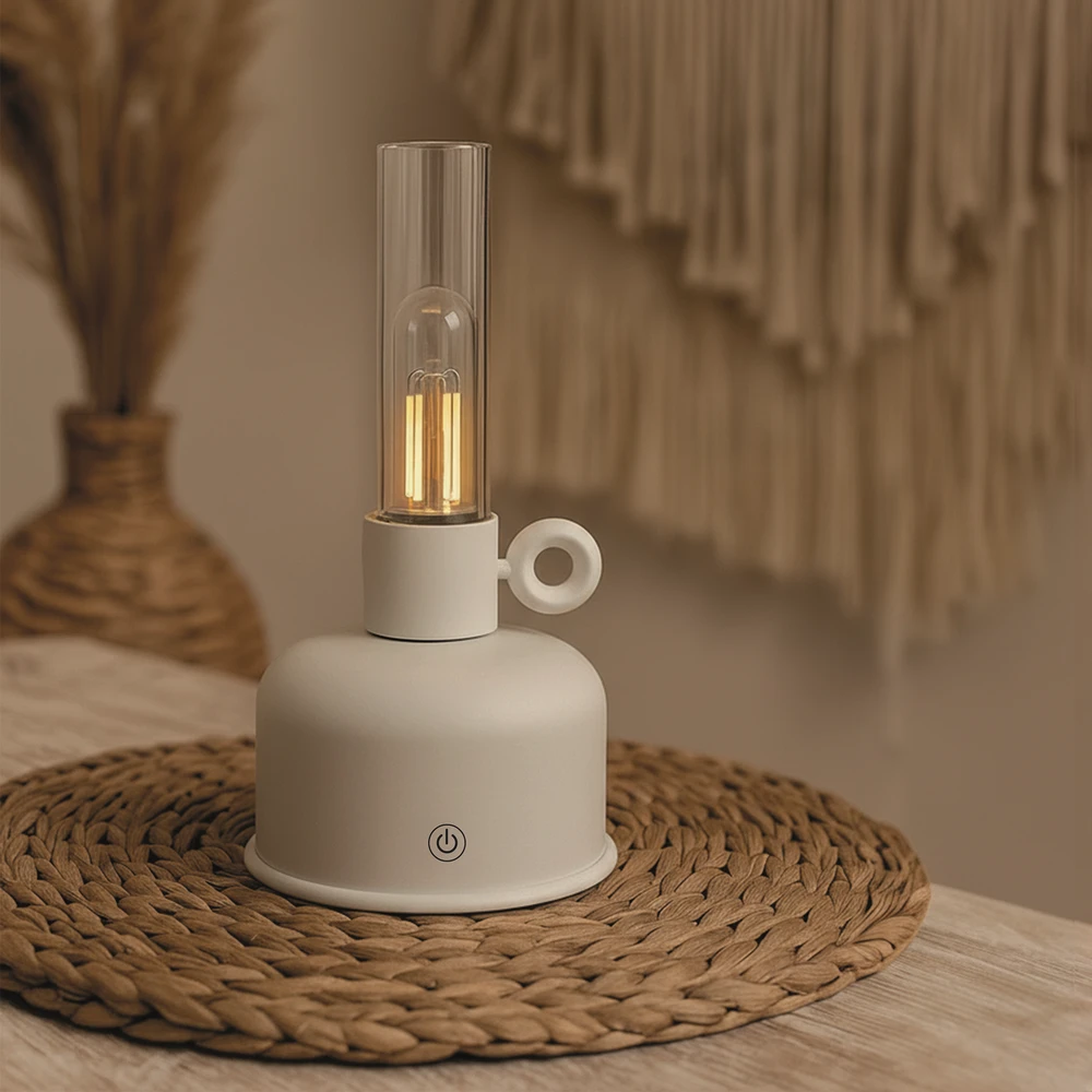„Telforceone Forever Light Vintage Petroleum“ LED lempa FLR-05, šviestuvas, rusvai geltonas