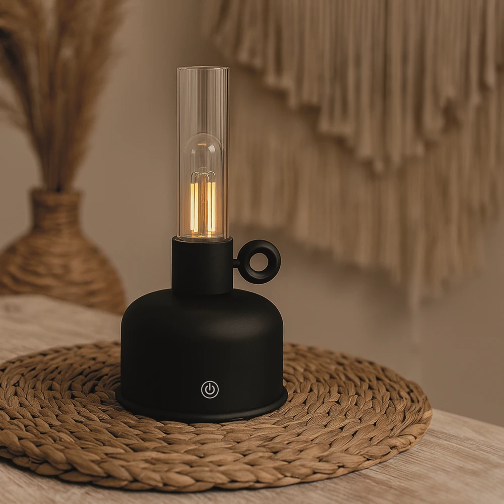 „Telforceone Forever Light Vintage Petroleum“ LED lempa FLR-02 Juodas