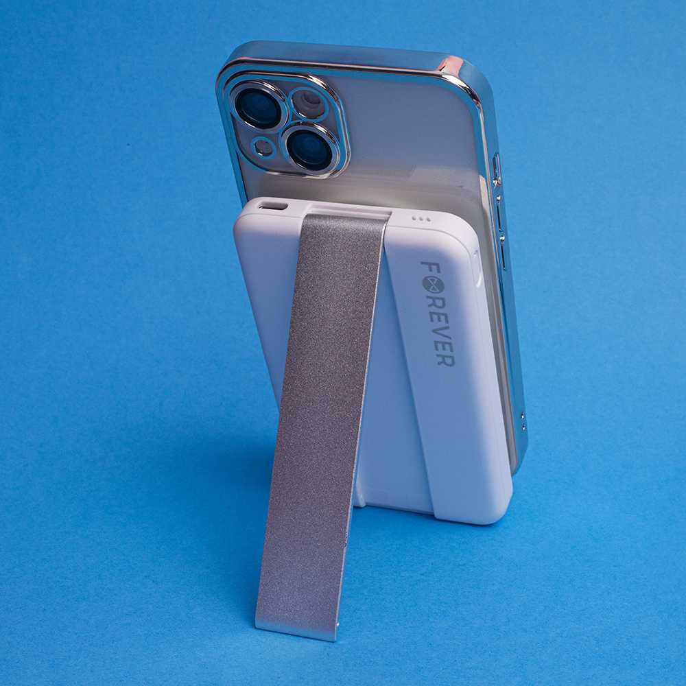 Forever MACS-100 magnetinis belaidis įkroviklis su power bank baltos spalvos 5in1