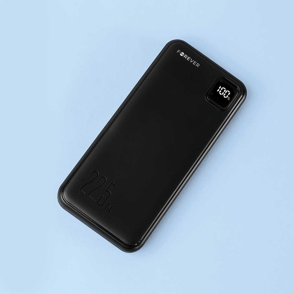 Telforceone Forever power bank TB-300M PD QC 22,5W 10000 mAh juodas