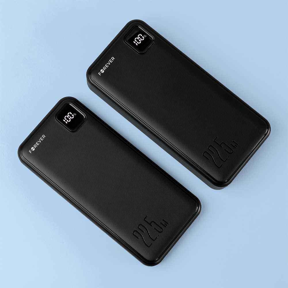Telforceone Forever power bank TB-300M PD QC 22,5W 10000 mAh juodas