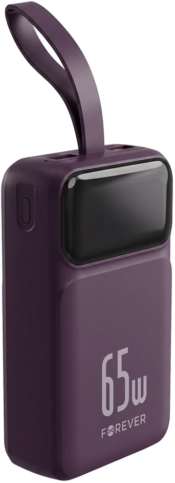 Forever išorinė baterija Vibe-TB65 PD QC 65W 20000 mAh tamsiai vyšninė