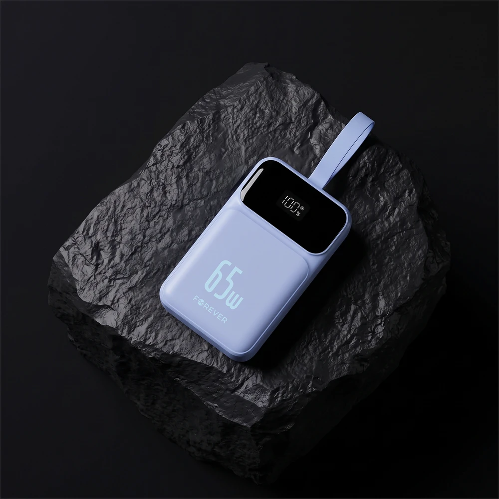 Forever išorinė baterija Vibe-TB65 PD QC 65W 20000 mAh žydra