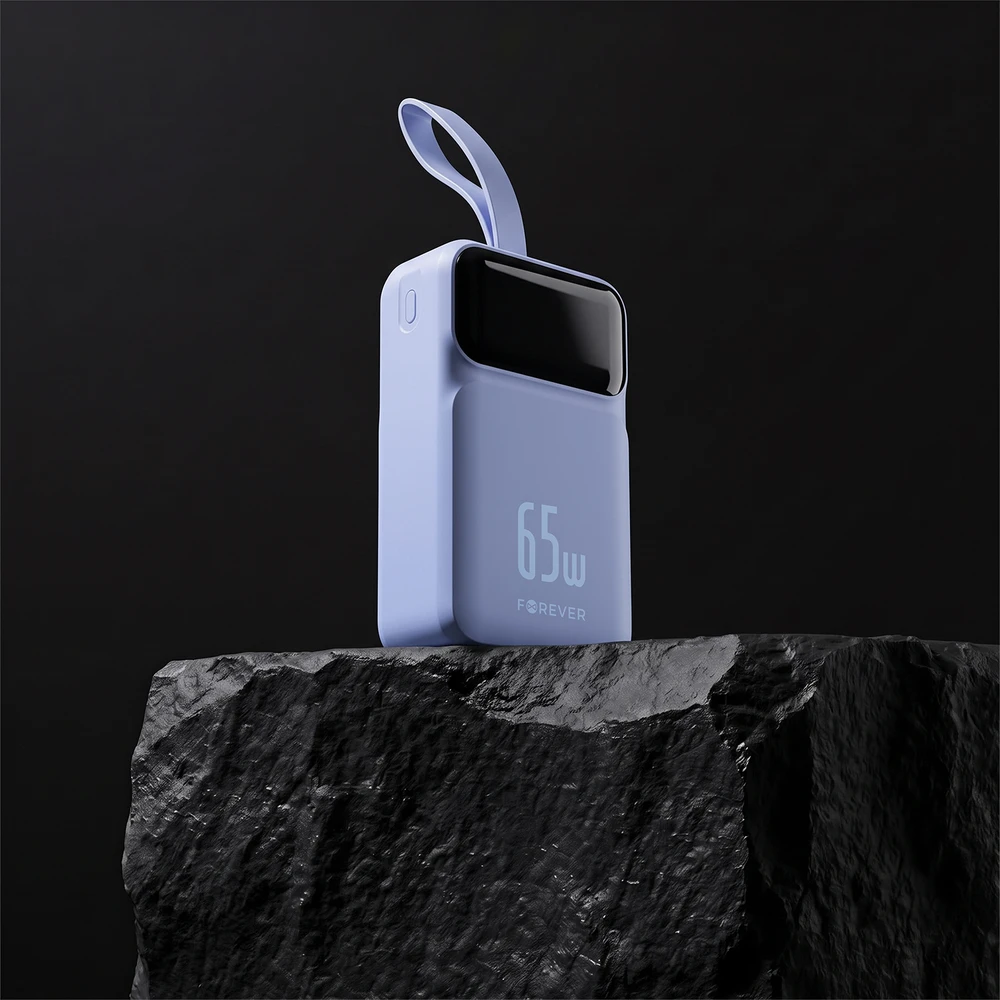 Forever išorinė baterija Vibe-TB65 PD QC 65W 20000 mAh žydra