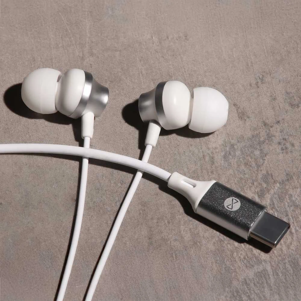 Telforceone Forever su laidu ausinės EP-02 USB-C baltas